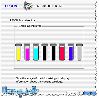 Сколько краски осталось - EPSON Monitor