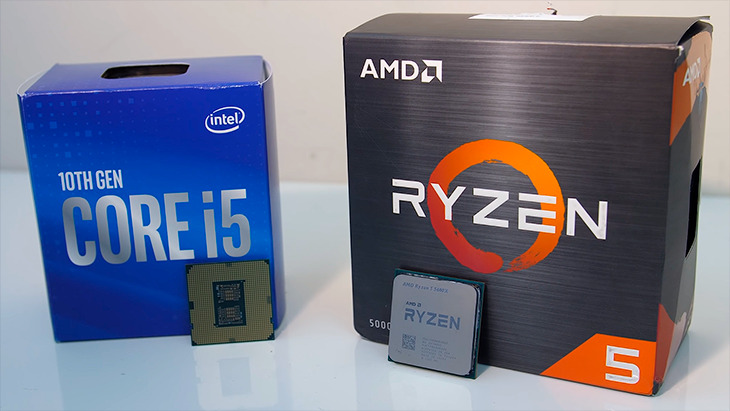 Intel i5-10600K, AMD Ryzen 5 5600X